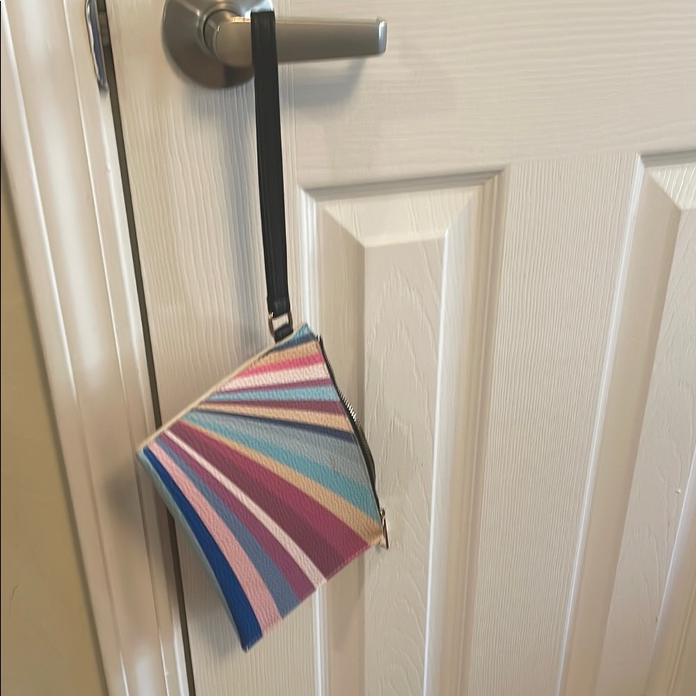 Colorful Striped Wristlet